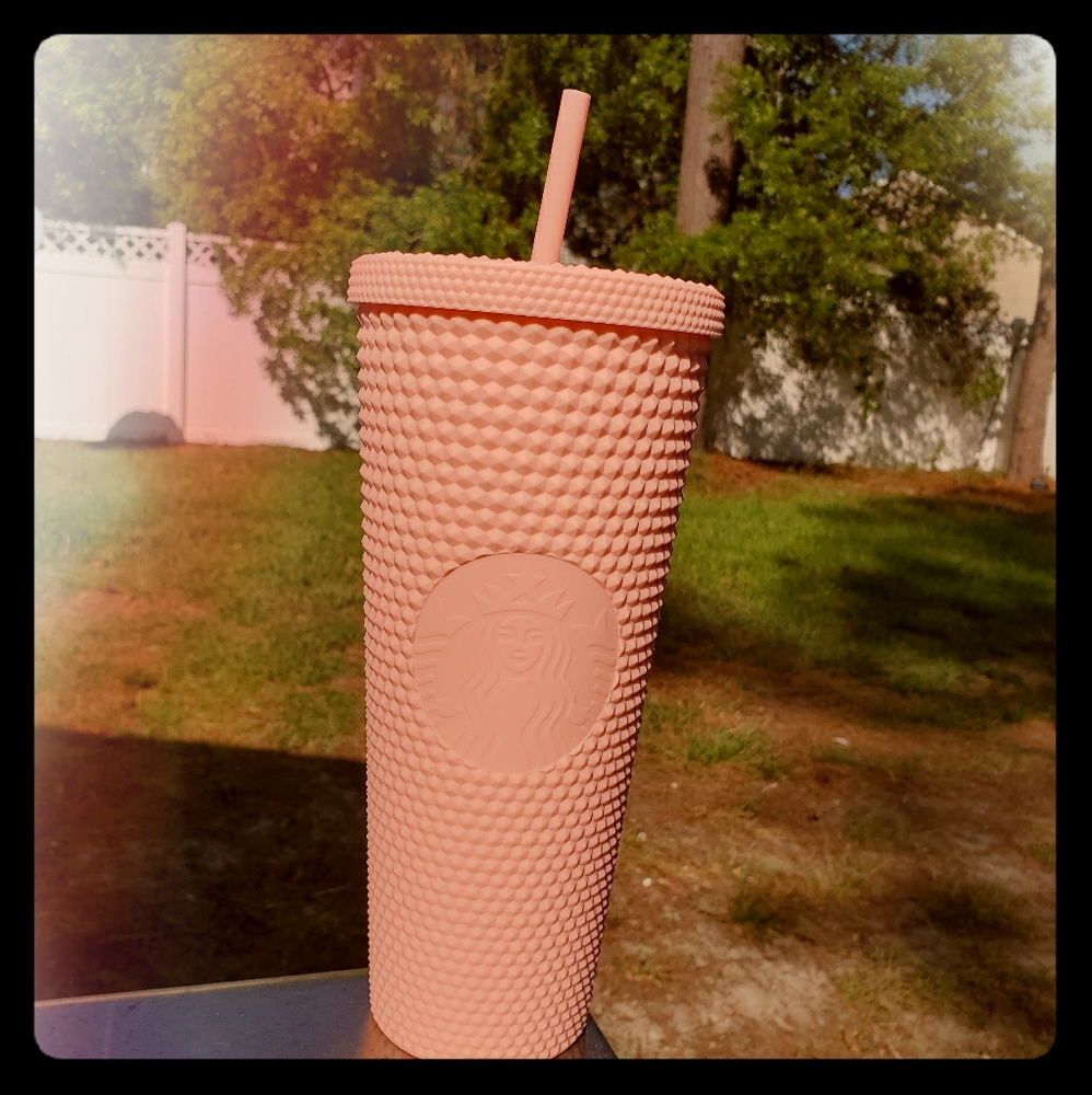 Matte Pink Studded Starbucks Cup Spring 2020